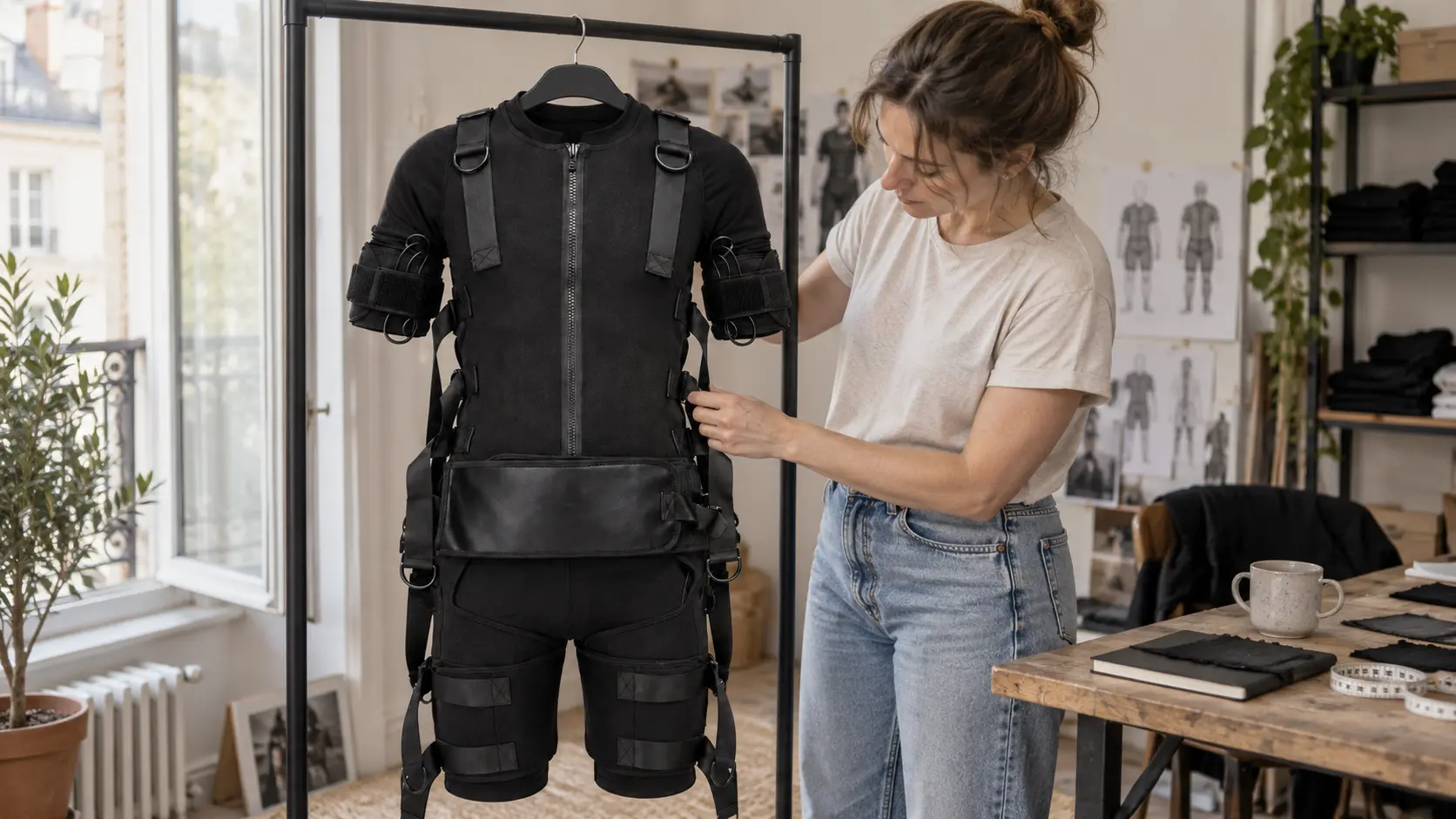 woman-adjusting-the-straps-of-a-ems-suit