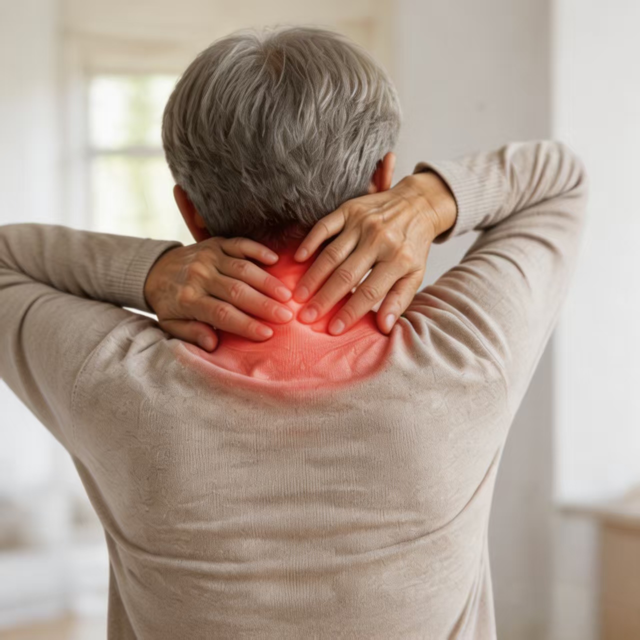 elderly perple experiencing shoulder pain