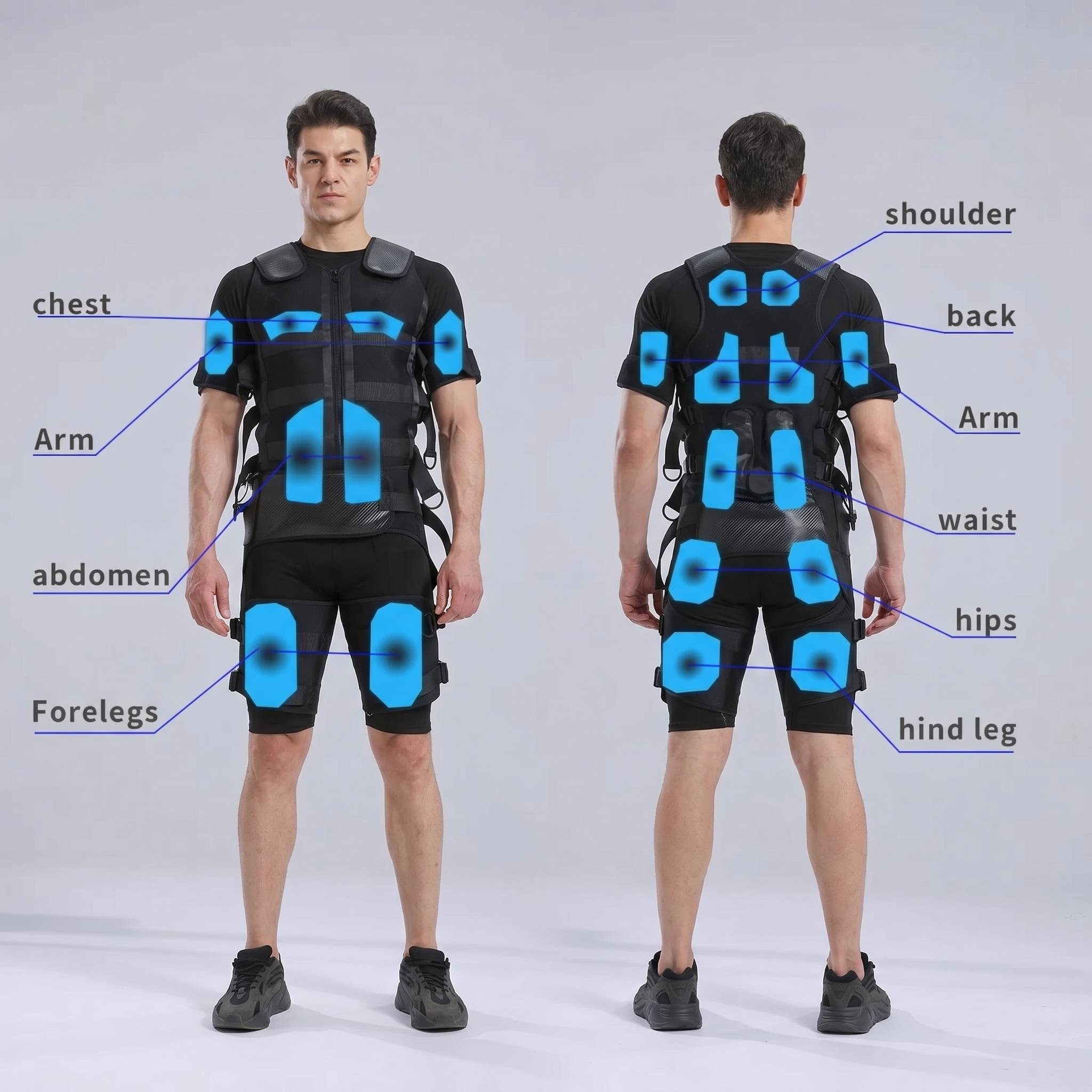 EMS training suit for elderly muscle recovery