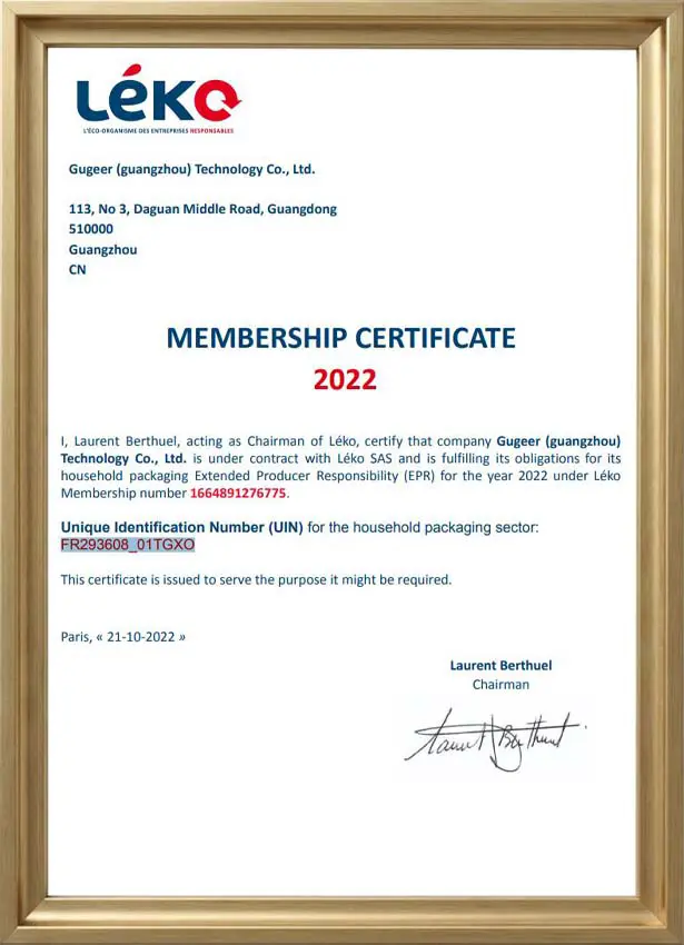 showcase certificates french epr certification
