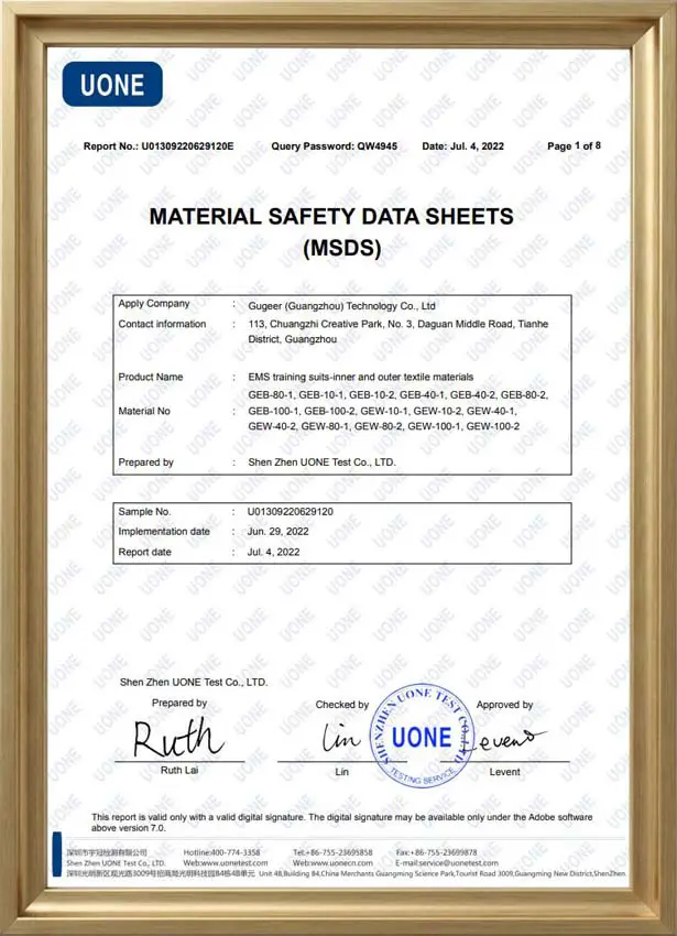 showcase certificates msds